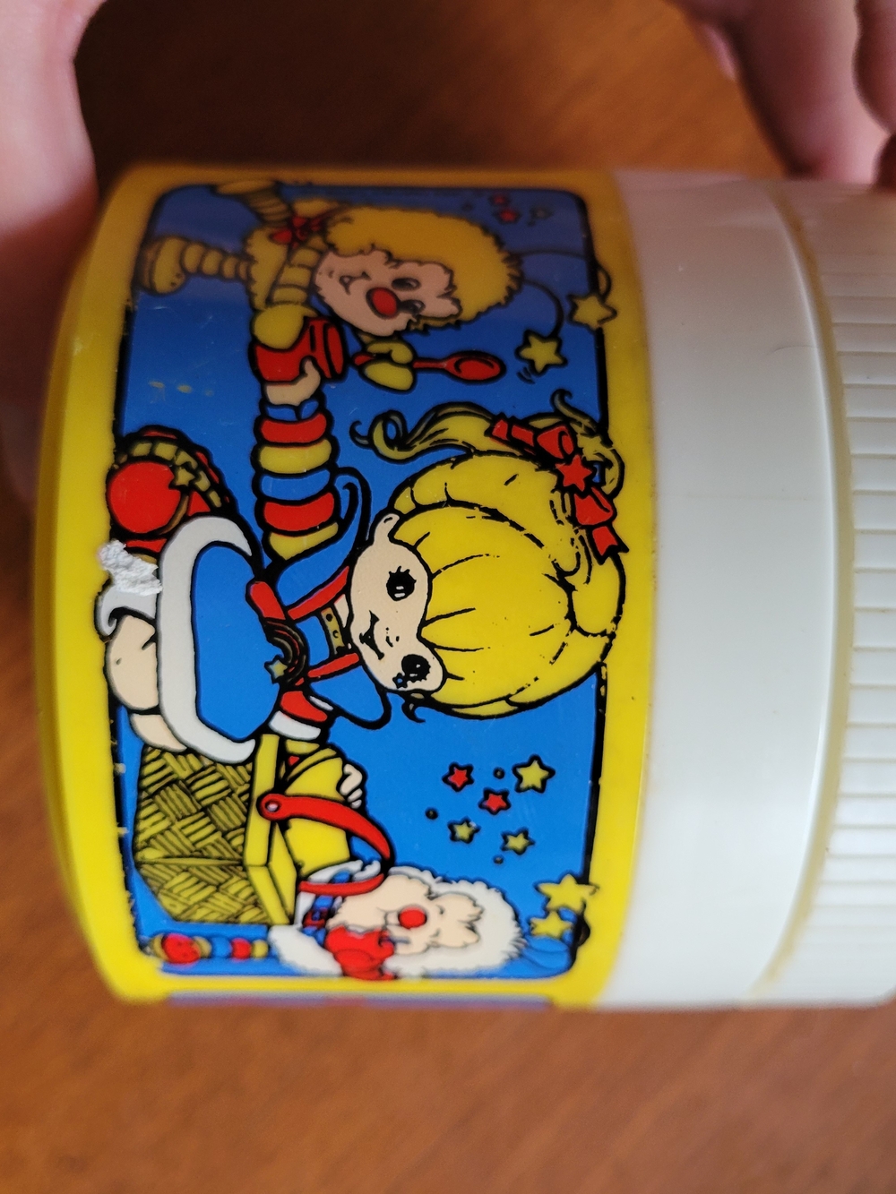 Thermos RAINBOW BRITE VINTAGE RARE Snack Container Original Sticker !!!!!!!!!!!!